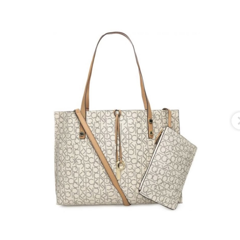 Calvin Klein Tote Bag w/Zip Pouch
